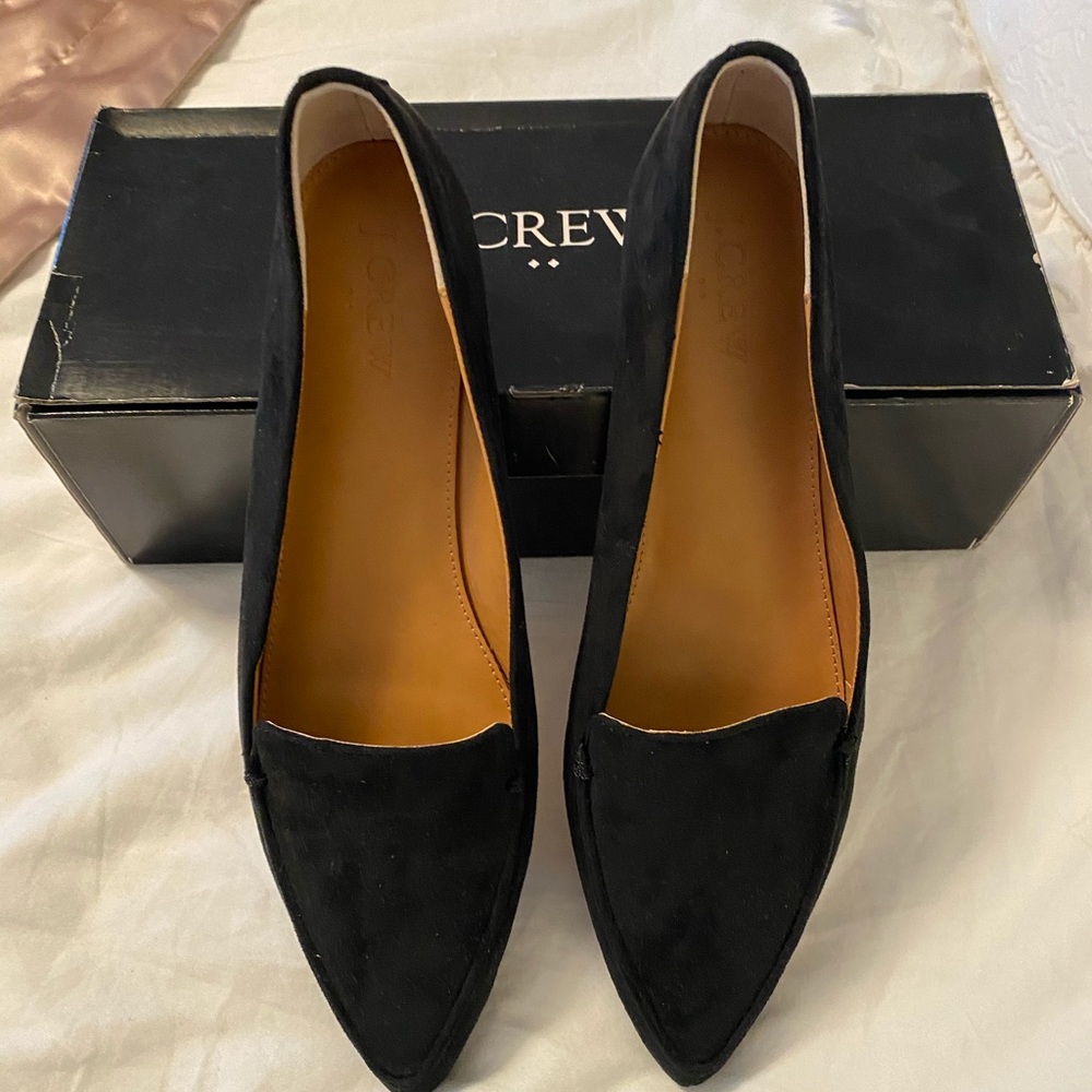 Brand new JCrew Edie micro suede loafer